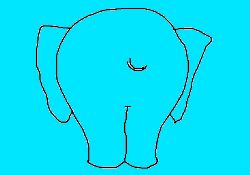 Попа слона - рисунок