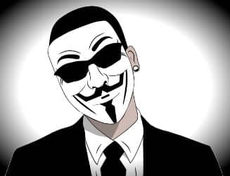 Хакер, улыбка и  Bitcoin.