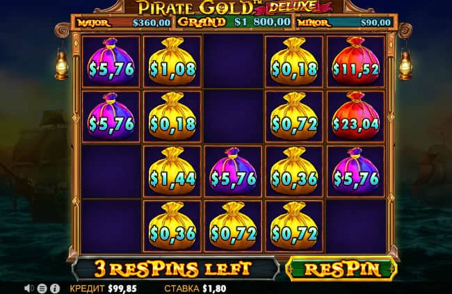 Слот Pirate Gold Deluxe - бонус.