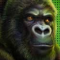 Горилла логотип игры Silverback Multiplier Mountain.