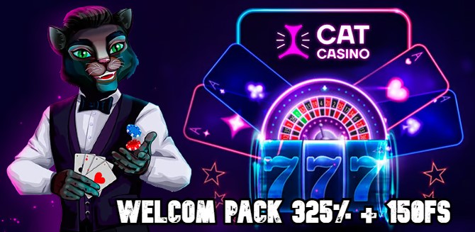 Cat Casino - приветственный пакет.